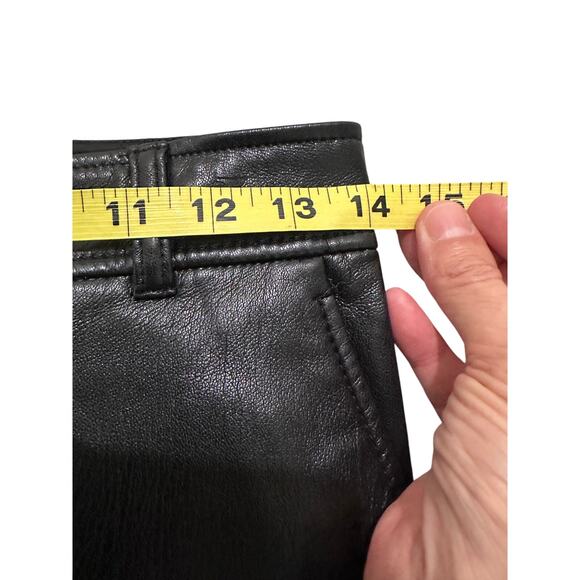 BABATON Soft Faux Leather High Waisted Wide Leg Trousers Black, size 4 - Picture 5 of 8